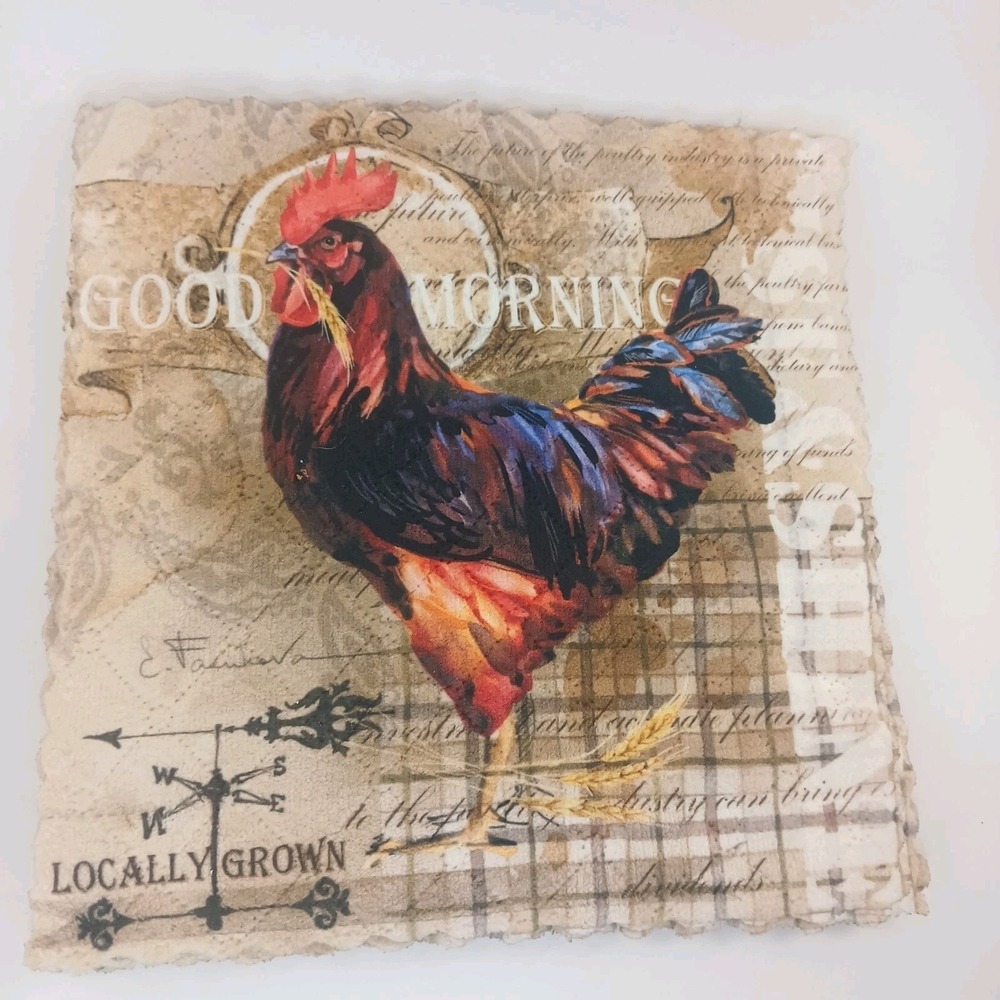 Rooster Kitchen Cloth Towels Quick Dry Velvet Multipurpose Farmhouse Chicken